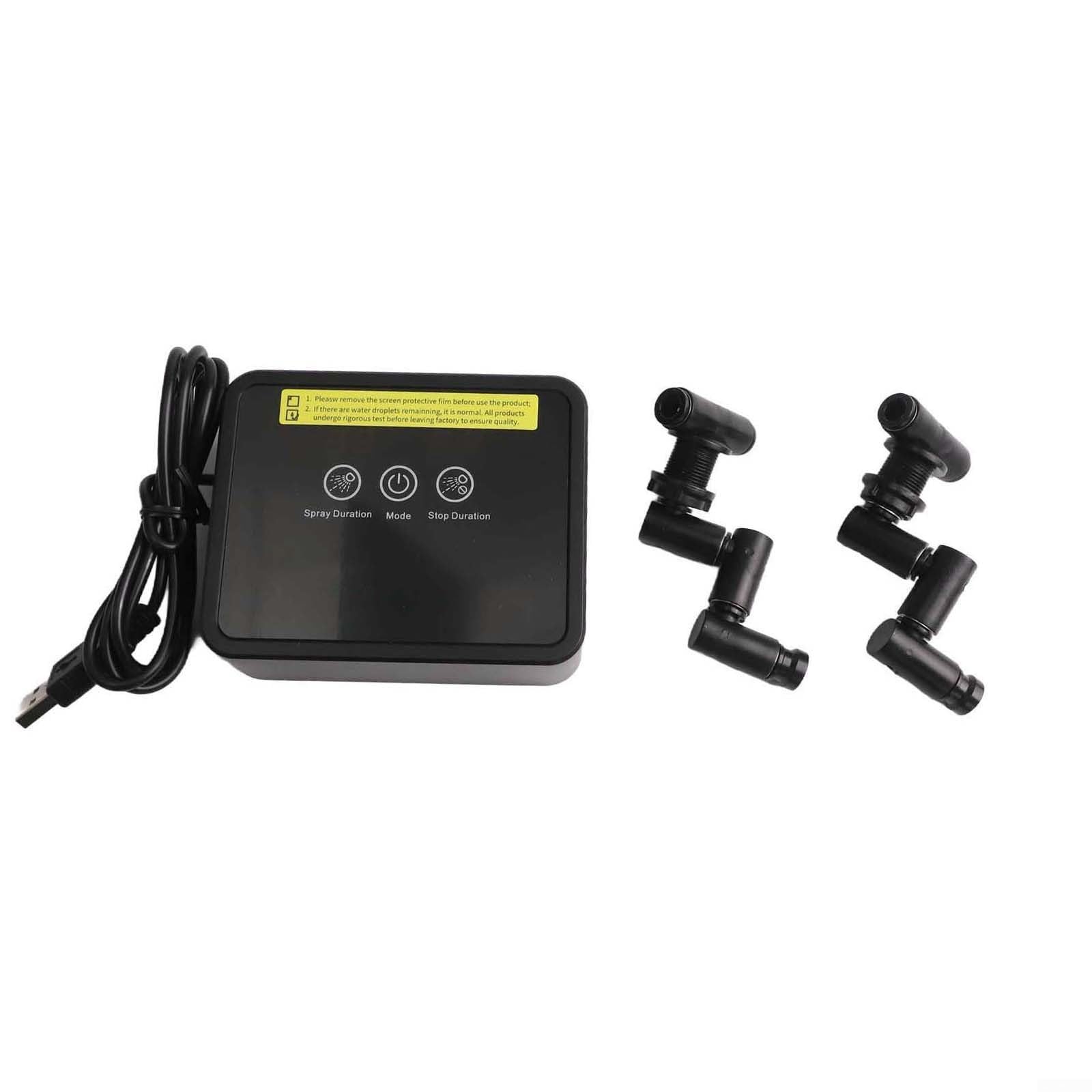 Humidificador inteligente de reptiles con nebulización automática para sistema con temporizador para terrarios, vivero, paludario, 2 boquillas