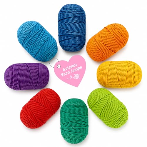Yuegool Suministros de aguja de perforación y paquetes de repuesto de hilo para manualidades, hilo de algodón suave profesional de 40 g para manualidades, serie de 4 colores temáticos, arco iris nuevo