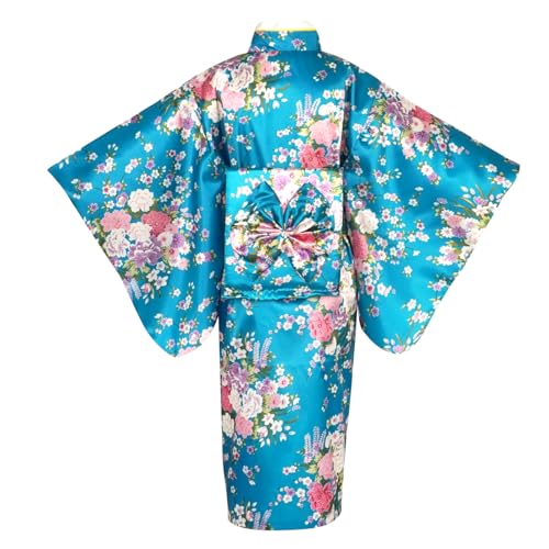 CRFASIBE Japanese Traditional Dress Kimono Robe for Kids Girls Yukata Kimono Anime Cosplay Robe by CRFASIBE - Image 4