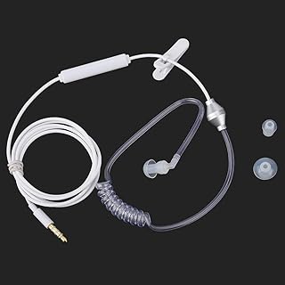 Auricular antirradiación antiinterferencias sin pérdidas Auricular con reducción de ruido Auriculares duraderos para teléfono móvil con(white)