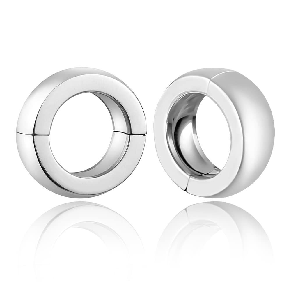 Casvort 2 PCS Womens Anti-allergic Elegant Hoop Ear Hangers Weights 316 Stainless Steel Ear Plugs Body Jewelry Piercing Dangle Gauges Tunnles 6g/2g/0g