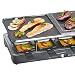 Clatronic RG 3518 Raclette Grill con piedra natural y placa reversible, 8...
