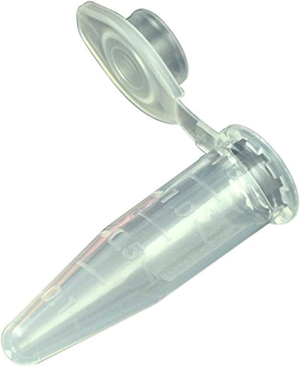 Polypropylene Graduated Microcentrifuge Tube with Snap Cap, 1.5 mL - Lab-Grade, Leak-Resistant Design, Pack of 1000