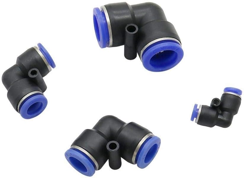 Hose Connector 40 Pcs PVC Equal Elbow Push in Quick Connect Connectors Water Pipe Slip Lock Quick Coupling Pneumatic Fittings PU Pipe Connector