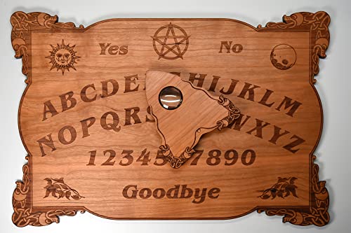 Beatus Lignum Celtic Ouija Board Real CHERRY wood 16 x 11 x 1/2 Thick - Customizable