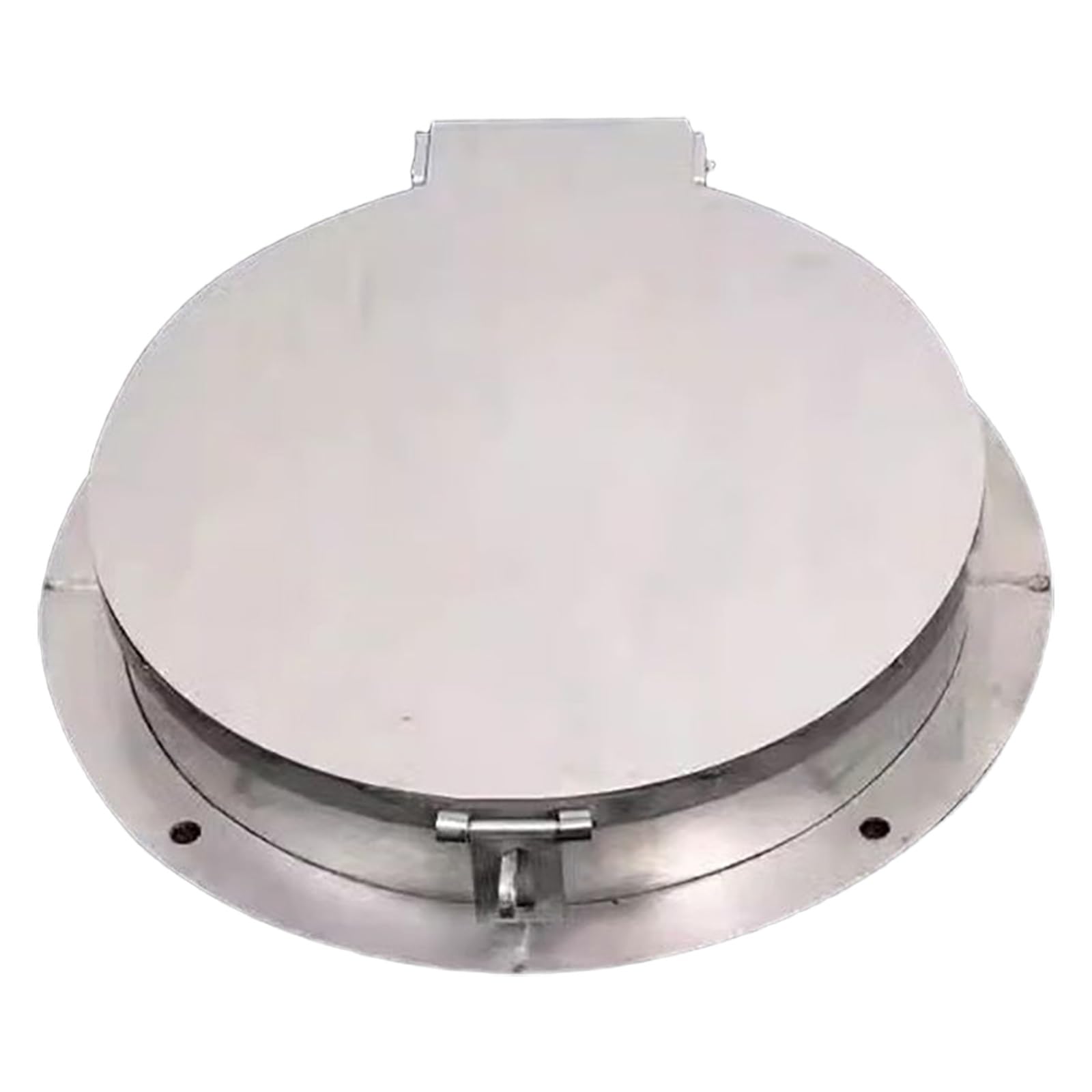 Couvercle de regard rond acier inoxydable 70cm avec serrure pour puits extérieur