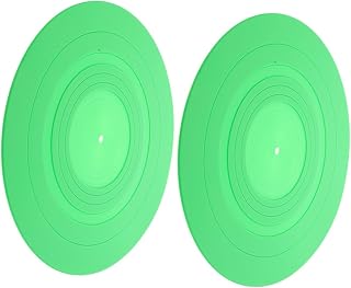 2piezas Alfombrillas De para Tocadiscos De Vinilo De Protección Antiestática Diámetro De Reemplazo para De Reproductores De Discos Color Verde