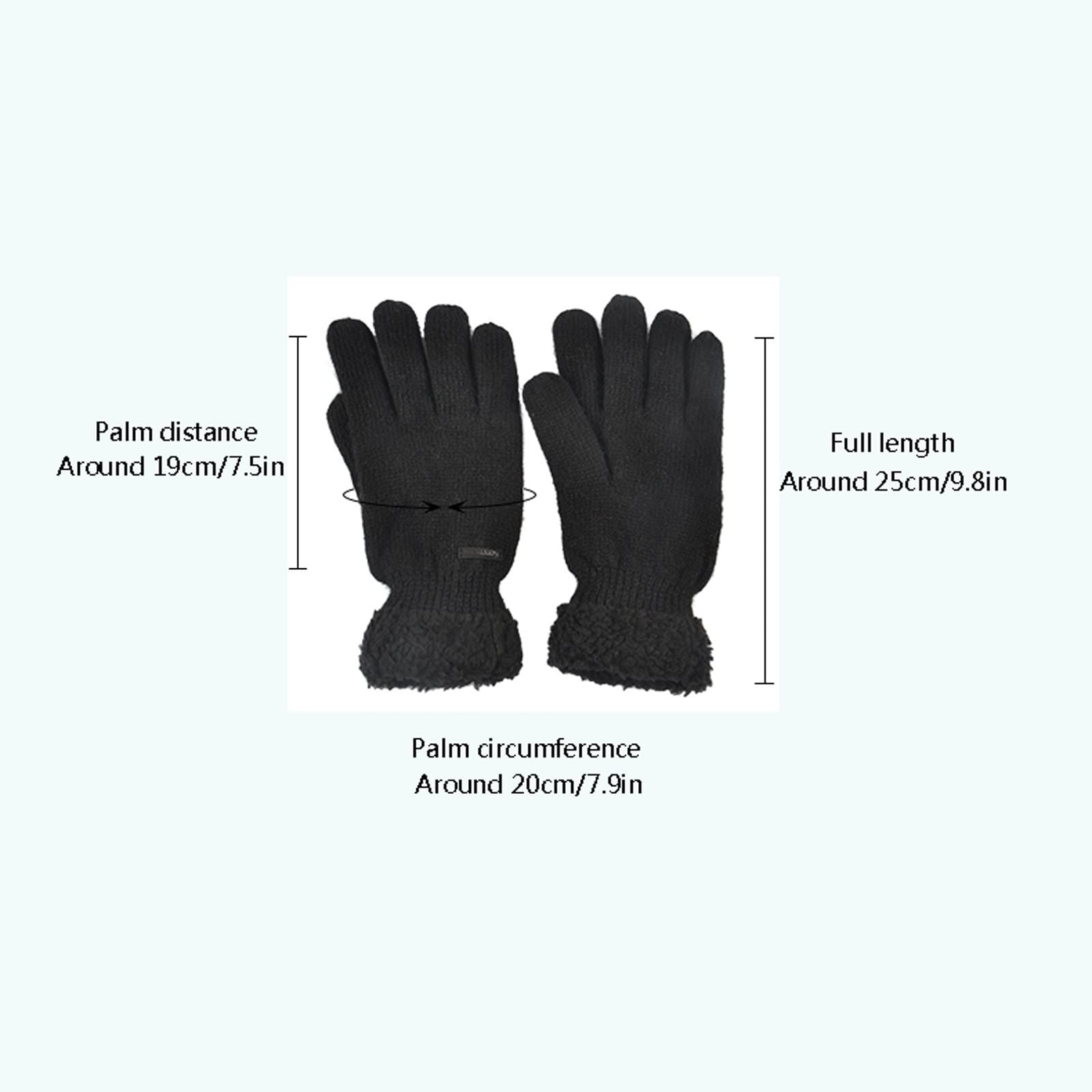 Guanti di lana spessi Equitazione Cinque-Finger cotone Moto Guanti invernali Lana calda e fredda Outdoor Guanti (Colore: A)