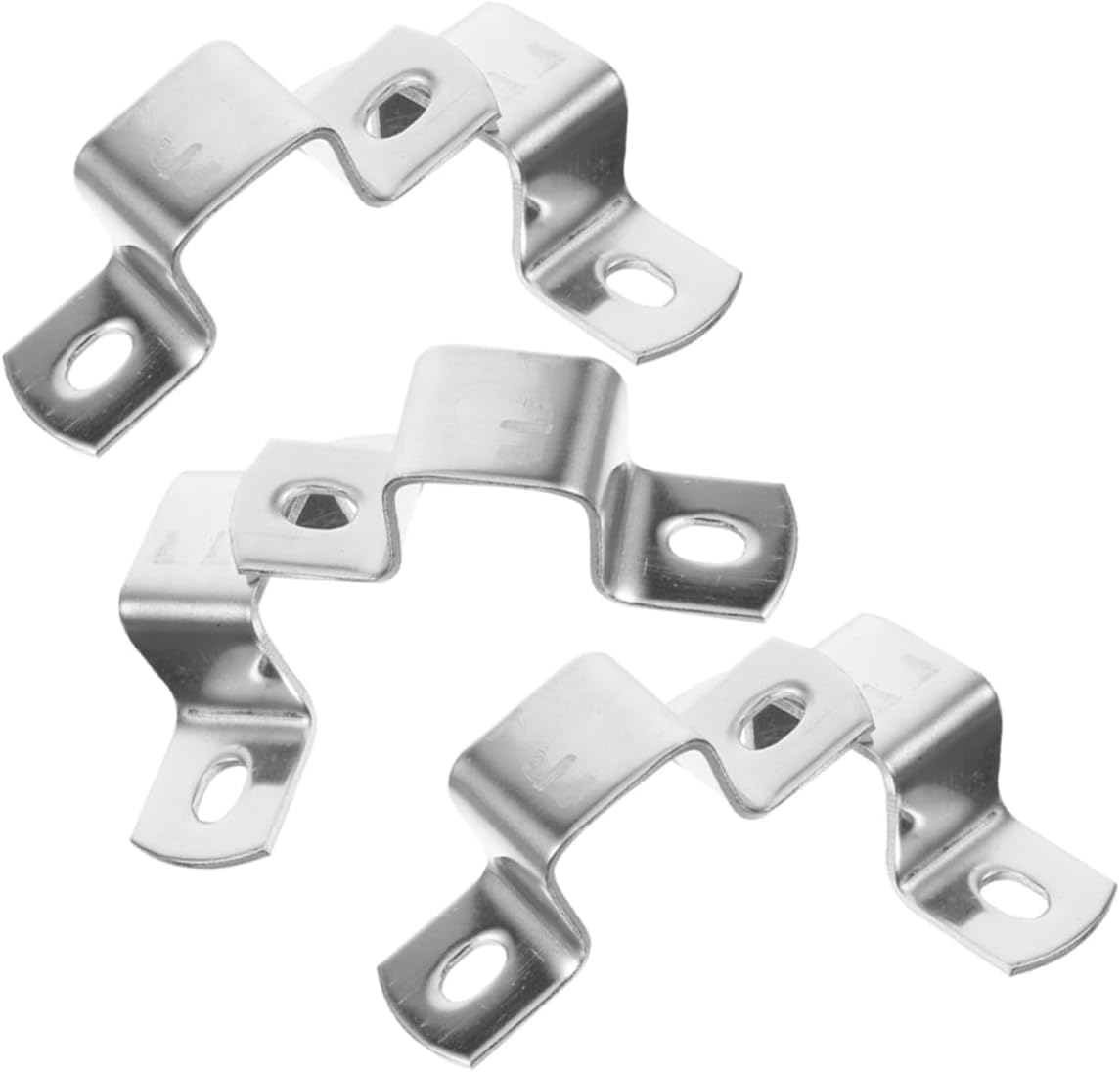 6pcs Heavy Duty Stainless Steel Tube Clamps U-tube Strap Clips for Secure Fixation Pipes and Tubing for Wall Mounting