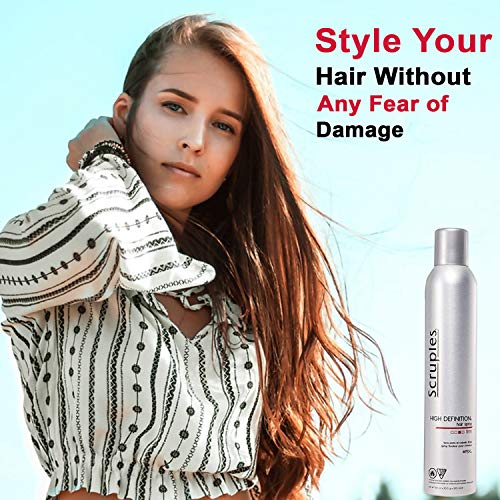 Scruples High Definition Hair Spray For Men & Women (10.6 Oz) - Shaping, Volumizing, Texturizing Setting Spray For Shine And Frizz Control – Suitable For All Hair Types – Sulfate-Free & Fade Resistant #TOP2
