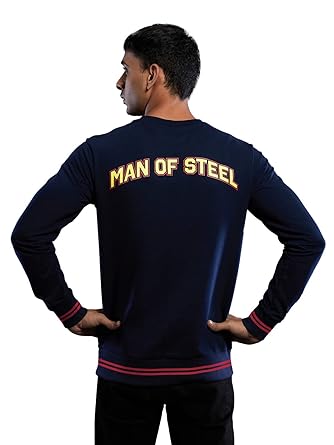 Pull à Capuche Jerzees Superman - Bleu - Homme S - Logo