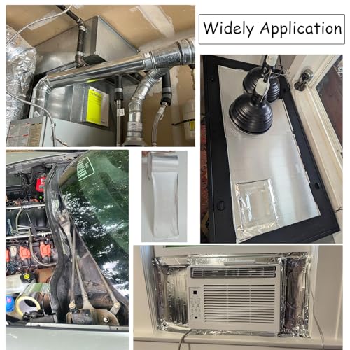 Image of No Backing Paper Aluminum Foil Tape, High Temperature Sealing and Patching 49 Yards, Duct Tape Heavy Duty, Adhesive Tape for HVAC, Air Ducts, Metal Repair, Foamboard, Insulation, Dryer Vent 3.94in