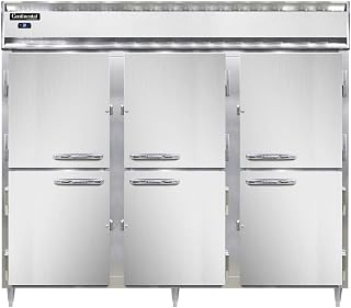 Continental Refrigerator DL3RE-PT-HD Designer Line Extra-Wide Three Section Pass-Thru Refrigerator, 85-1/5"W, Half-Height Doors