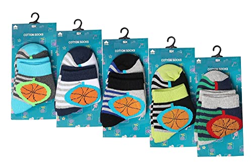 Kid's Regular Combed Cotton Socks Combo-3, Pack of 5, SIZE: 3 TO 4 YEARS3