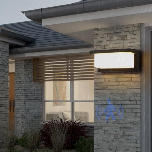 Applique murale LED extérieure IP65 noire pour illuminer votre terrasse