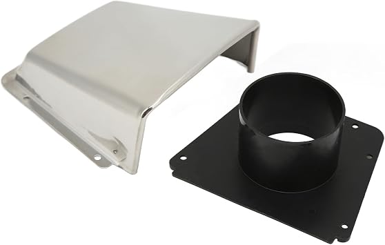 Marine Vent Cover 304 Stainless Steel Boat Cowl Vent with Nylon Base Intake Exhaust Ventilator for Boats Yachts