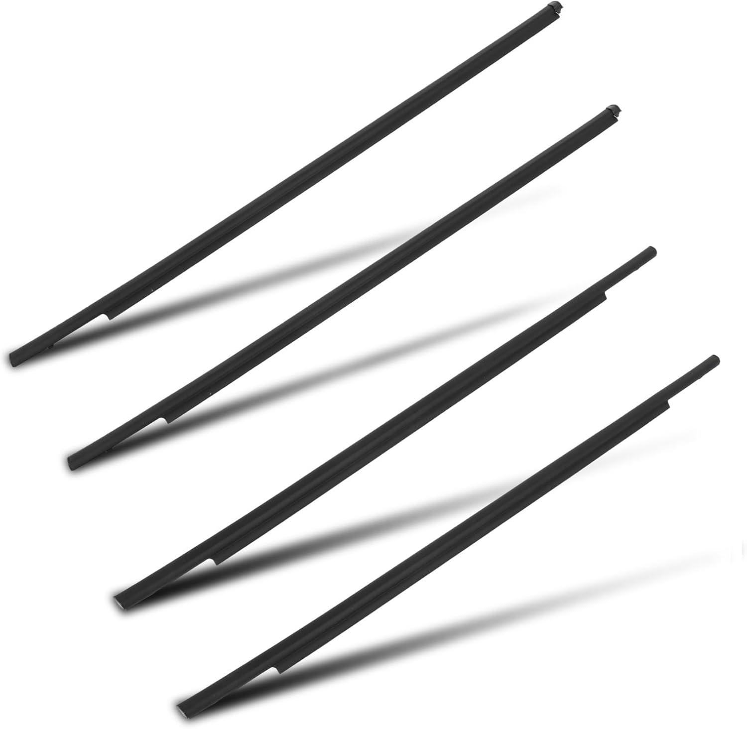 OCPTY 4PCS Car Outer Door Window Molding Trim Weatherstrip Window Seal Compatible with 2011-2020 For Mitsubishi For Outlander Sport ASX RVR OE #5727A337 5727A338 5757A325 5757A326