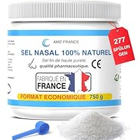 Nasenspülsalz 750g, 100% Natürlich, Pharmazeutische Qualität, Hergestellt in FRANKREICH - 277 Nasenspülungen (XXL-Box) - Kind Erwachsener - Wellnessprodukt