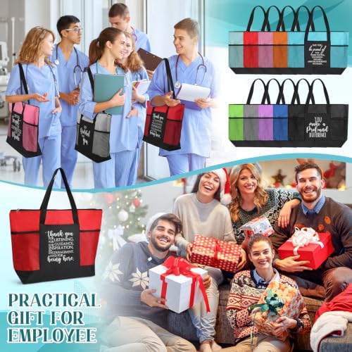 Image of Paterr 10 /20 /30 Pcs ThankYou Tote Bag Bulk for Women | Appreciation Gifts to Housekeeping Week Employee Nurse Coworker Medical Assistant,Inspirational Quotes Print, Mesh Reusable