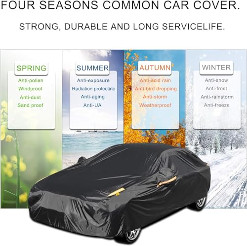 Image of UV Protection Car Cover Windproof Dustproof Scratch Resistant Outdoor Universal Full Car Covers for Sedan XS