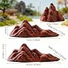 TUESMEILL Miniature Mountain Landscape, Aquarium Mountain Diorama Kit, Mini Mountain Figurine for DIY Craft Fish Tank Landscape Decorations Garden Ornament, Pack of 3 #3