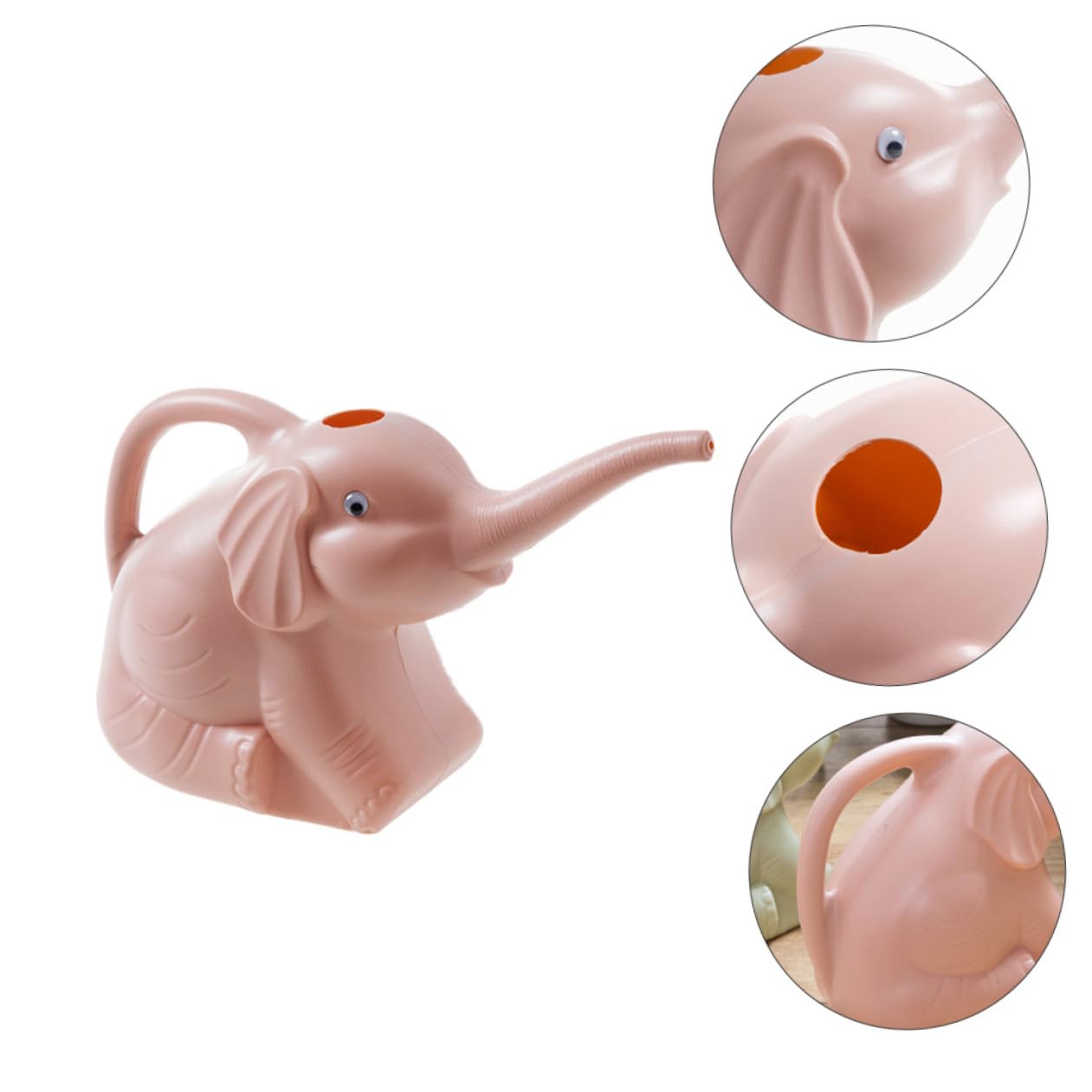 Toyvian Regadera de PVC Forma de Elefante para Jardín, Uso Mano, Recargable, Paquete de 3 Piezas para Riego de Plantas Pequeñas y Flores Color Aleatorio