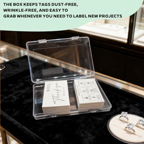 110 PCS Jewelry Care Instruction Cards with Storage Box (2x3.5 Inch) - Professional for Jewelry Businesses, Guides Daily Wear, Cleaning & Storage - Thumbnail 4