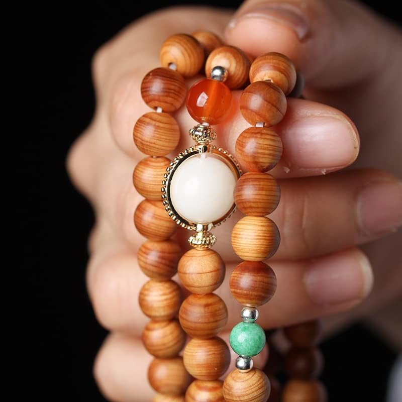 陈化崖柏缤纷款手链装饰念珠装饰0.8×108颗男女文玩(0.8×108颗)