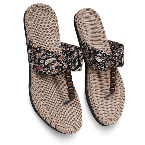 Image of Women's Slippers | Comfortable Flat Chappals for Women with Bow Detail | Stylish Casual Chappals, Trendy Summer Sandals, Comfortable Footwear for Daily Use