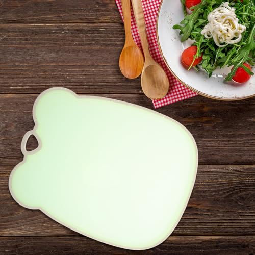 Tabla de cortar de plástico PP rectangular verde claro multifuncional USHOBE 6
