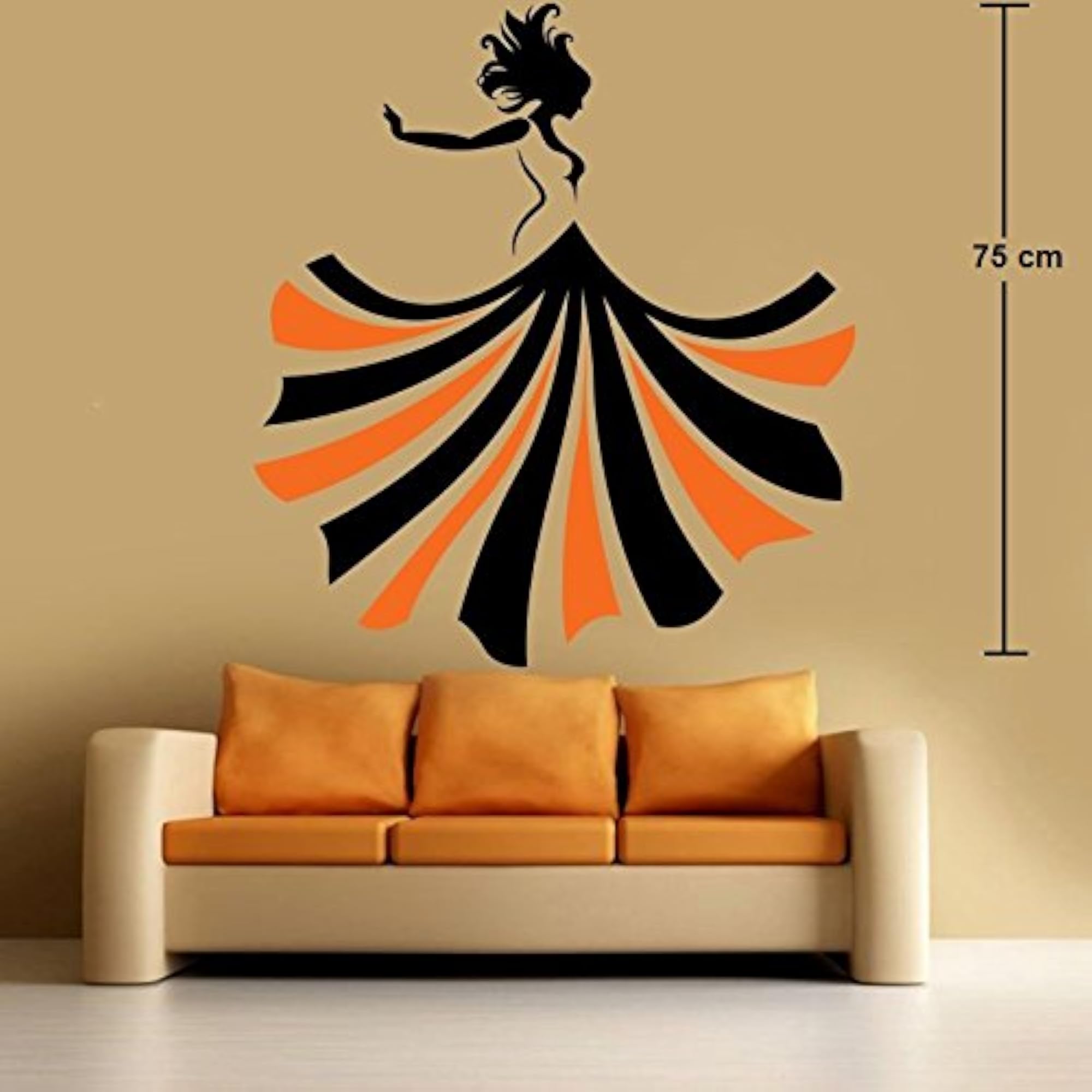 Beautiful Dancing Lady Wall Sticker