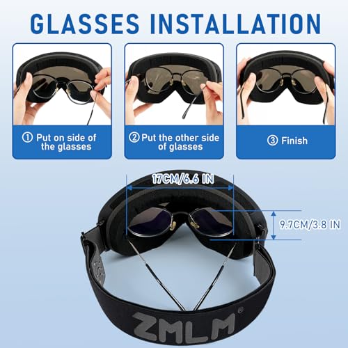 image for ZMLM Ski Goggles Snowboard Goggles Adult - UV Protection Anti-Fog Snow