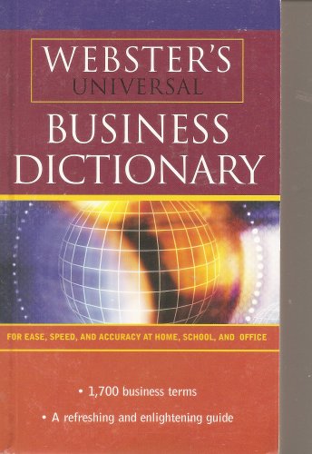 Webster's Universal Business Dictionary 1842054457 Book Cover