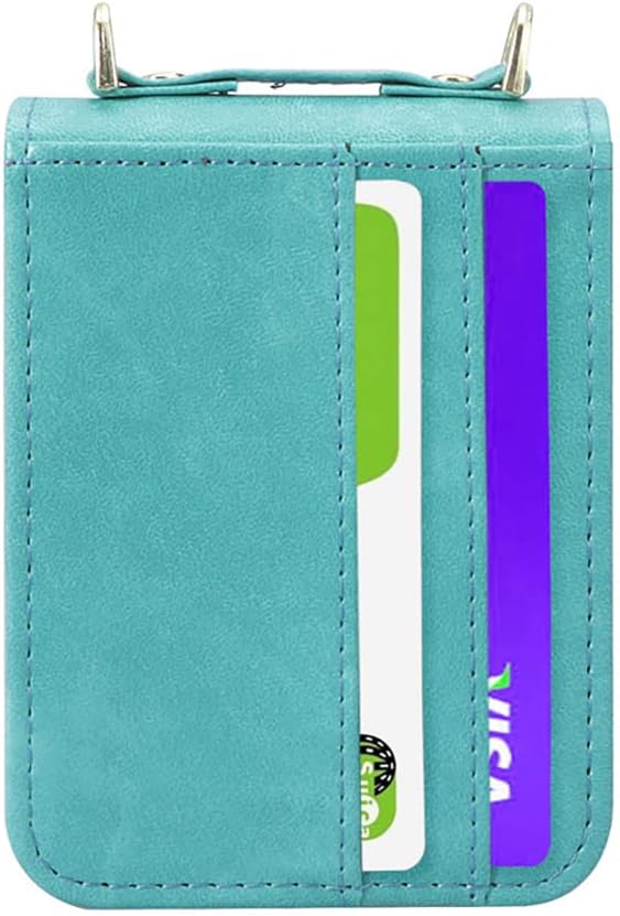 Yatchen Samsung Galaxy Z Flip 3用ウォレットケース かわいいカードパッケージカバー 高級PUレザー+ハ