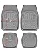 Mann Pack of 4 Rubber Floor Mats Front & Rear, Driver & Passenger Seat Ridged Heavy Duty for Cars, SUVs, Vans & Trucks (Charcoal)