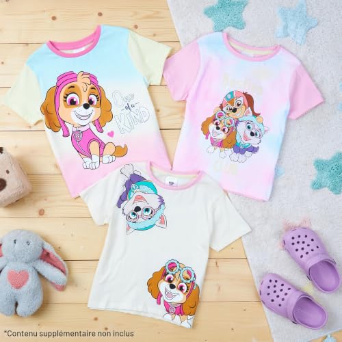 Get Trend Pat Patrouille T-Shirt Fille et Tout Petits, Lot de 3 Ras du Cou et Manches Courtes Hauts d'été Enfant, Comfy Cadeau Fille (2-3 Ans, Multi Paw Patrol) – vue 3