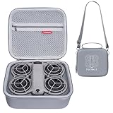 Snorthy Drohnenkoffer für DJI Neo 2, wasserdichter Hartschalenkoffer für DJI NEO 2, tragbare und kompakte PU-Reisetasche mit Tragegurt
