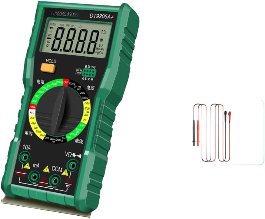 Digital Multimeter, 19 x 8.5 x 4 cm ABS Body, Non-Contact Voltage Detection, Auto Power Off, Anti-Burn Protection, for Electrical Technicians