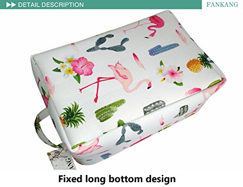 Fankang Rectangular Laundry Basket Nursery Storage Fabric Storage Bin Storage Hamper,Book Bag,Gift Baskets (Flamingo ) #TOP6