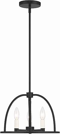 Crystorama Abbott 3 Light Black Mini Chandelier