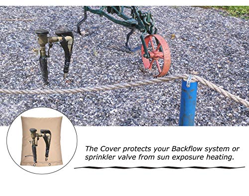 Backflow Preventer Insulation Cover，Antifreeze Protection Cover for Faucet Pipe，Frost protection cover for outdoor faucet pipes, sprinkler valve boxes, meters or controllers（16”W x 20”H） - Thumbnail 6