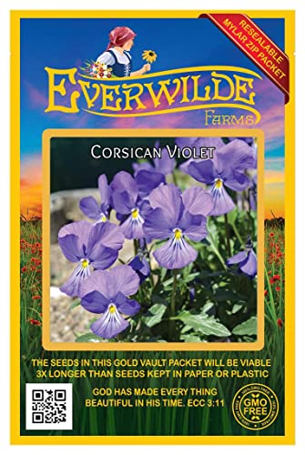 Everwilde Farms - 50 Corsican Violet Wildflower Seeds - Gold Vault Seed Packet