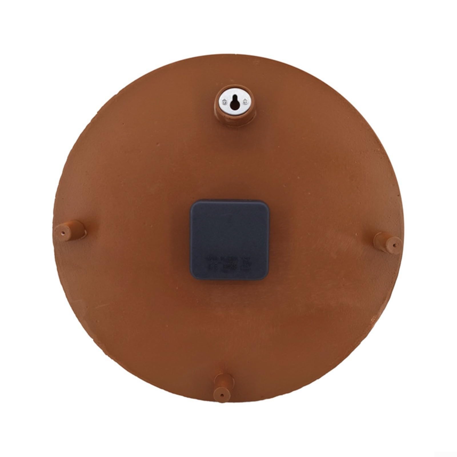 Orologio da parete in resina, orologio da giardino, per esterni, decorazione floreale 3D per patio e piscina, impermeabile IP44, display anti-appannamento, diametro 30,5 cm, struttura in