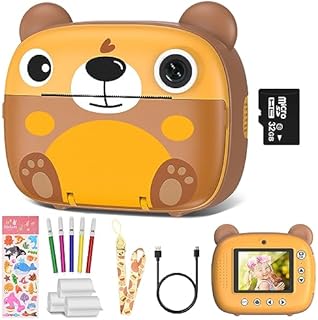 Gofunly Kids Camera, 2.4" Screen Instant Print Camera for Kids, 1080P Selfie Video Camera with 32G SD Card, Kids Digital Camera for Toddler Age 3-12 Years Old Boys Girls Christmas Birthday Gifts