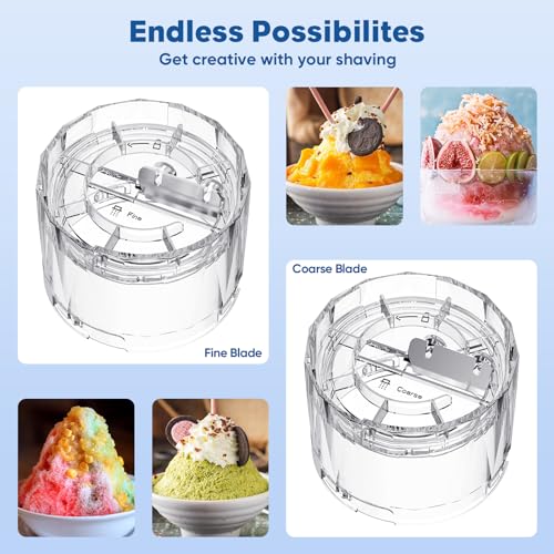 Hozodo Shave Ice Attachment for Kitchenaid Stand Mixers, Shaved Ice and Snow Cone Attachment for Kitchenaid with 8 Ice Molds