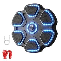 Kamanan Music Bluetooth Boxing Machine für Erwachsene,Beat Box Machine mit 9 Geschwindigkeitsmodi und Zählmodus,Wand Ziel Boxmaschine mit Handschuhen,Wall Mounted Boxing Workout