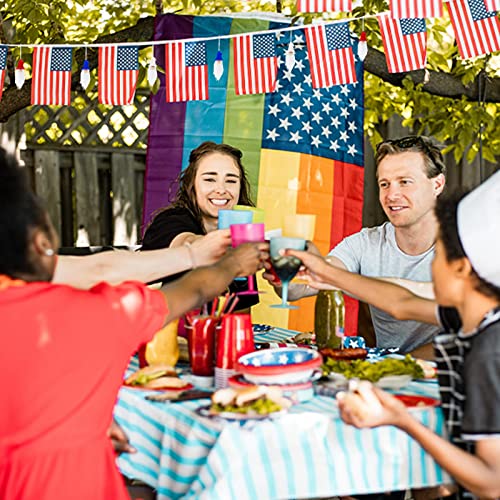 Webeedy 6 Sets Diy Mini Gnome Hanging Ornament Independence's Day Gnome Indoor Decorations Handmade Plush Mini Gnomes Kit Hanging Gnomes Ornaments #TOP5