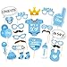 Produktbild Veewon 25 Stück Babydusche Foto Props Baby Flasche Masken Fotorequisiten Neugeborene Junge Partydekoration