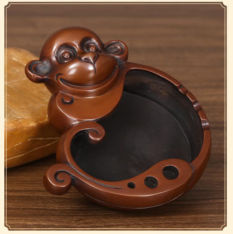 Quemador de Incienso Cenicero de Cobre, Adornos de Mono de Cobre, artesanías, Decoraciones for el hogar, Regalos prácticos Estilo Tradicional Chino Antigüedades Bellas Artes Regalos Artesanía