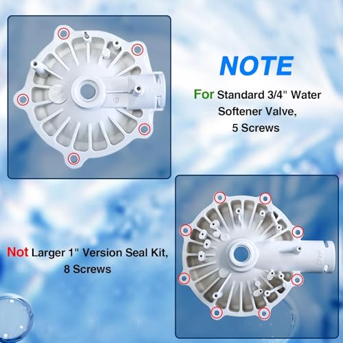 RUHUALIFE Water Softener Seal Kit Water Softener Rotor Disk Repair Kit Compatible with Whirlpool GE Sears Kenmore Morton North Star with 3/4" Valve Replace# 7129716 WS35X10005 by RUHUALIFE - Image 5